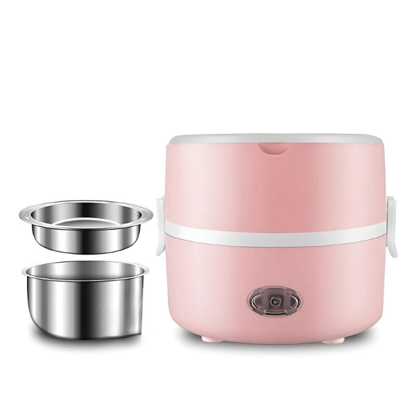 Lunch Box Chauffante Rose à 2 étages