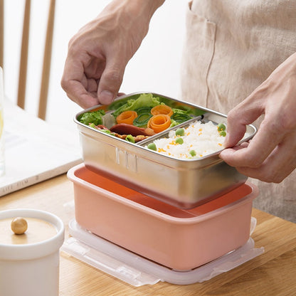 Lunch Box Étanche Inox Rose