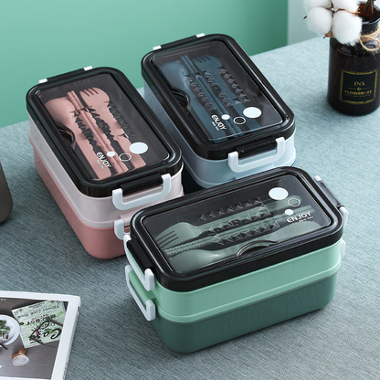 Lunch Box Verte Compartiments