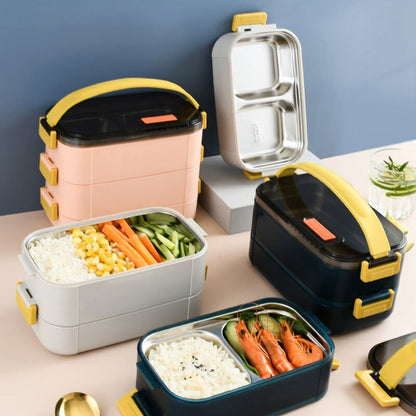 Lunch Box Inox Blanche Étages