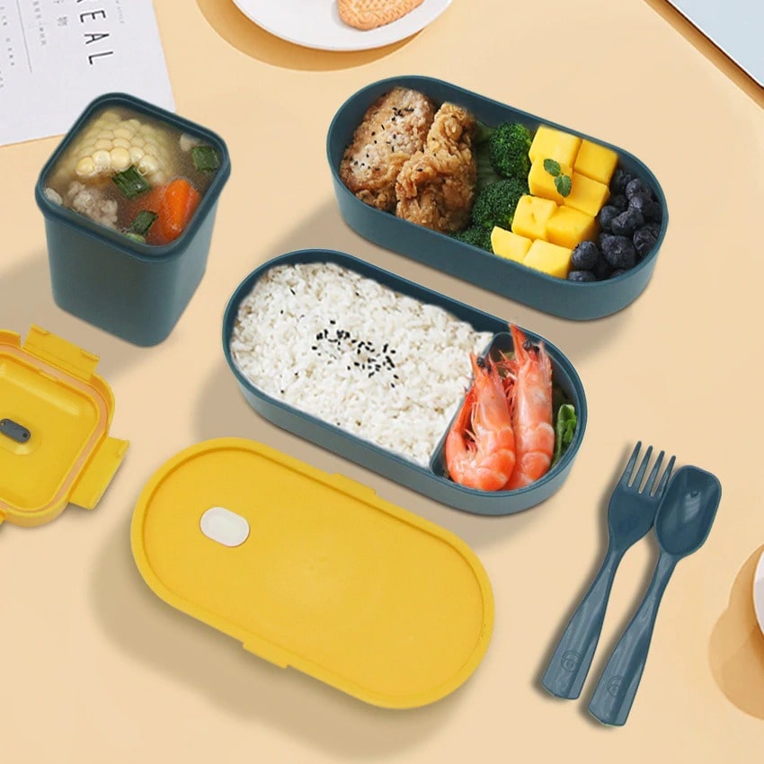 Lunch Box Ovale Bleue