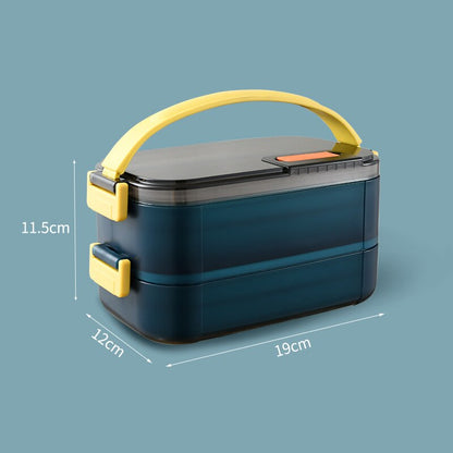 bento isotherme bleu double compartiments