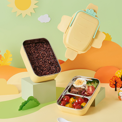 Lunch Box Inox Compartimentée Orange