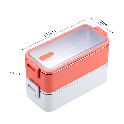 Lunch Box Inox Orange et Blanche