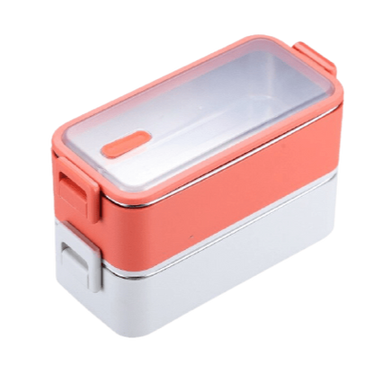 Lunch Box Inox Orange et Blanche