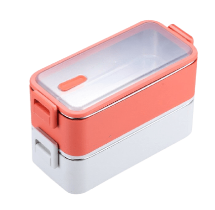 Lunch Box Inox Orange et Blanche