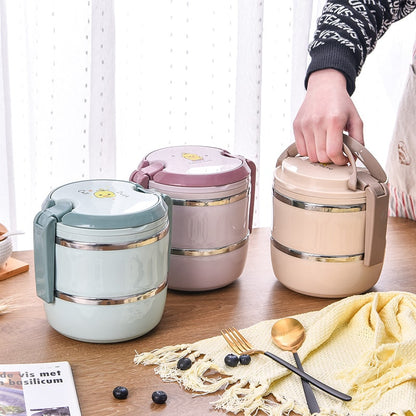 Lunch box Ronde Bleue 3 étages