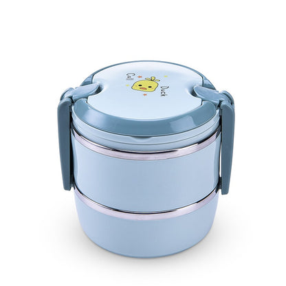 Lunch box Ronde Bleue 3 étages