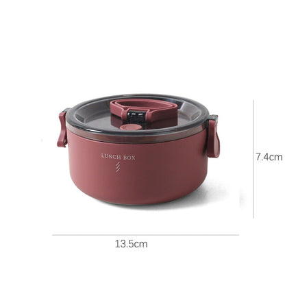 Lunch Box Ronde Rouge - 1 Étage