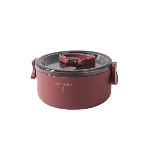 Lunch Box Ronde Rouge - 1 Étage