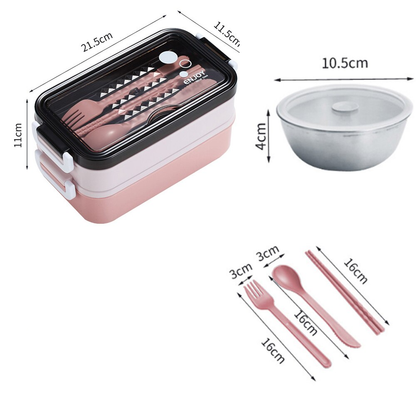 Lunch Box Rose Compartiments