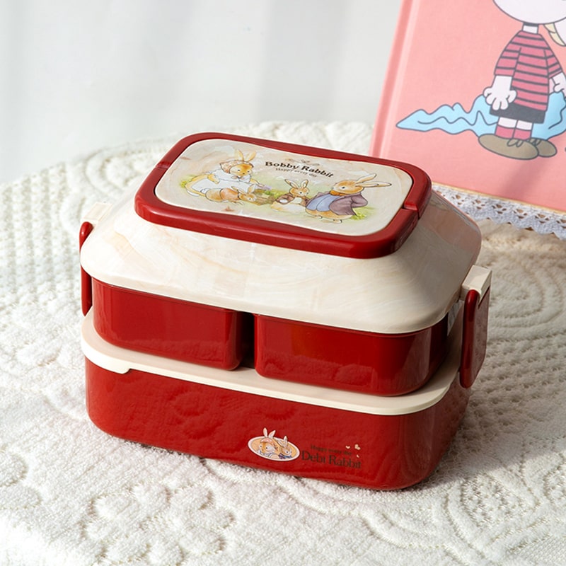 Lunch Box Rouge Enfants Lapin