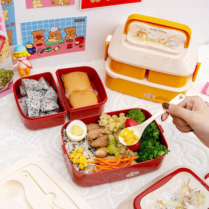 Lunch Box Rouge Enfants Lapin