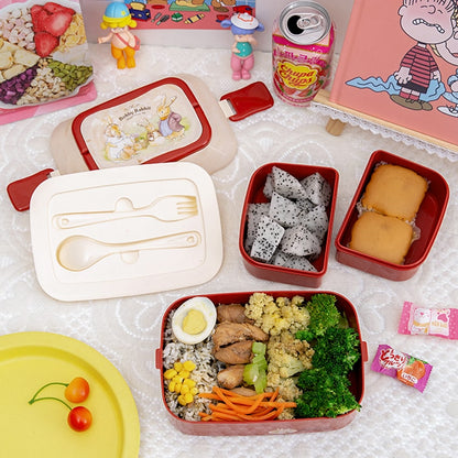 Lunch Box Rouge Enfants Lapin