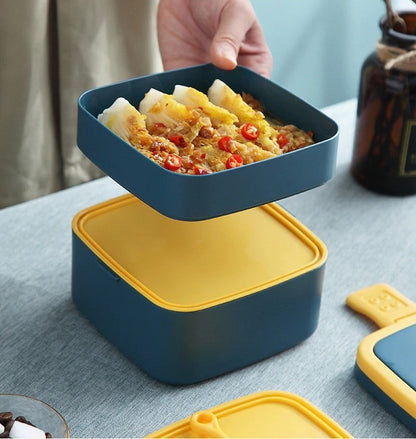 Lunch Box Bento Carré Bleu