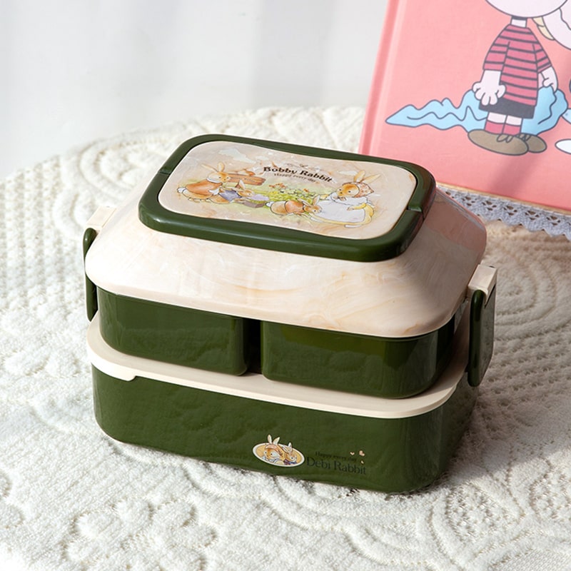 Lunch Box Verte Enfants Lapin