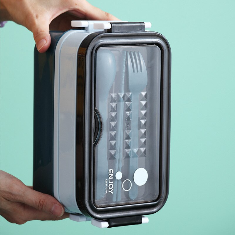 Lunch Box Bleue Compartiments