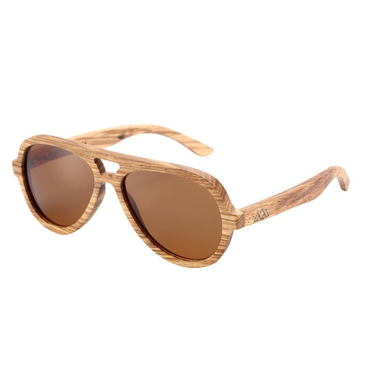 Lunette Aviateur Bois - Brun