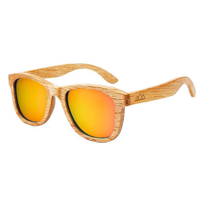Lunettes en bois - Bambou Ambre Jaune/Orange