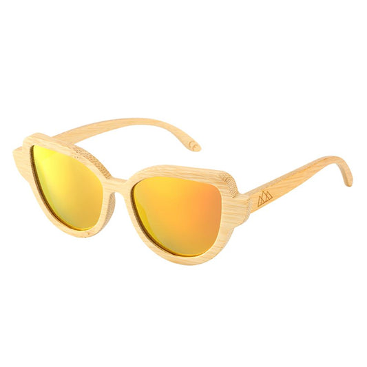 Lunette Bois Femme - Chat Orange