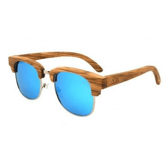 Lunettes de soleil bois Ray Ban Clubmaster - Blue