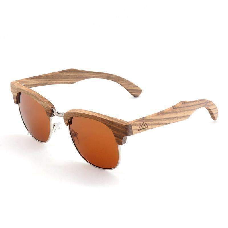 Lunettes de soleil bois Ray Ban Clubmaster - Brun
