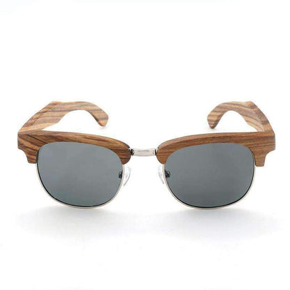 Lunettes en bois Ray Ban Clubmaster - Gris