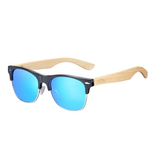 Lunette en Bois Homme - Clubmaster Ricky Blue