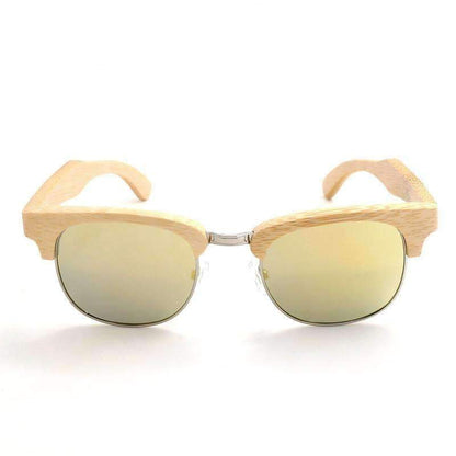 Lunettes de soleil bois Clubmaster - Sun