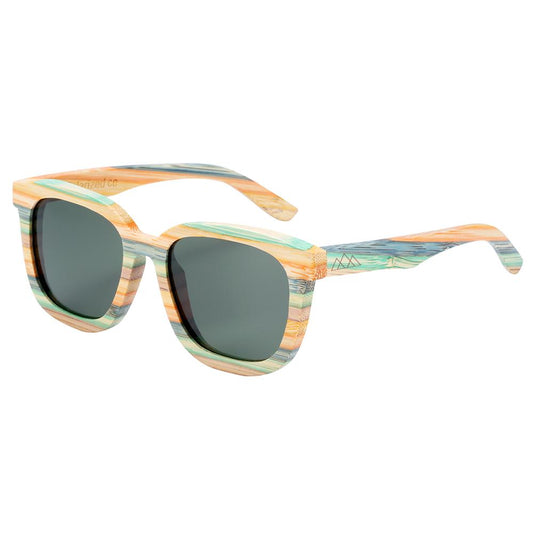 Lunettes en Bois - Skateboard Gris