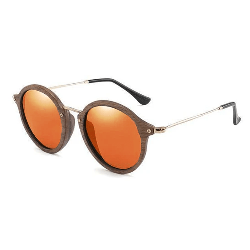 Lunettes en Bois - Retro Orange