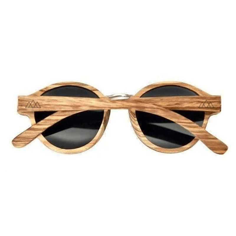 Lunette Soleil en Bois - Retro Zebra Luxe Noir