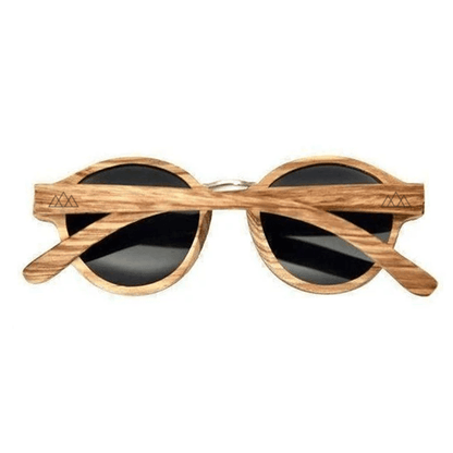 Lunette Soleil en Bois - Retro Zebra Luxe Noir
