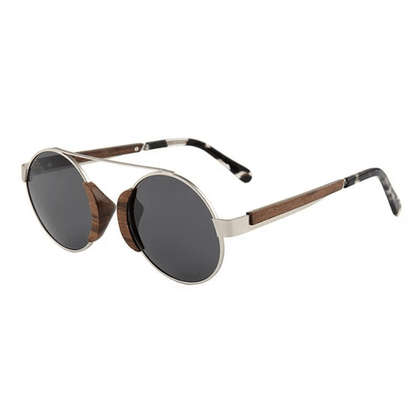 Lunette Soleil Bois Homme - Vintage Noir