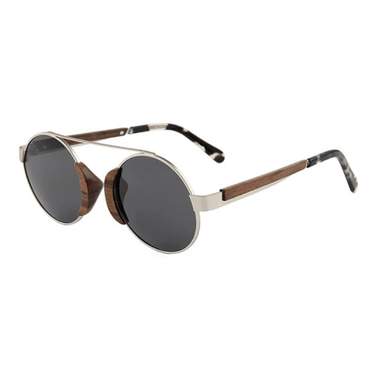 Lunette Soleil Bois Homme - Vintage Noir