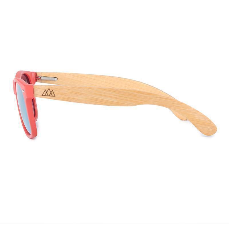 Lunettes en bois - Wayfarer Rouge
