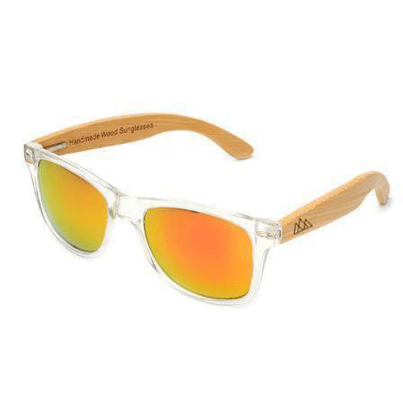 Lunette Soleil Bois - Wayfarer Sky Orange