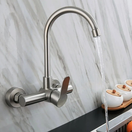 Robinet Mural de Cuisine en Acier Inoxidable