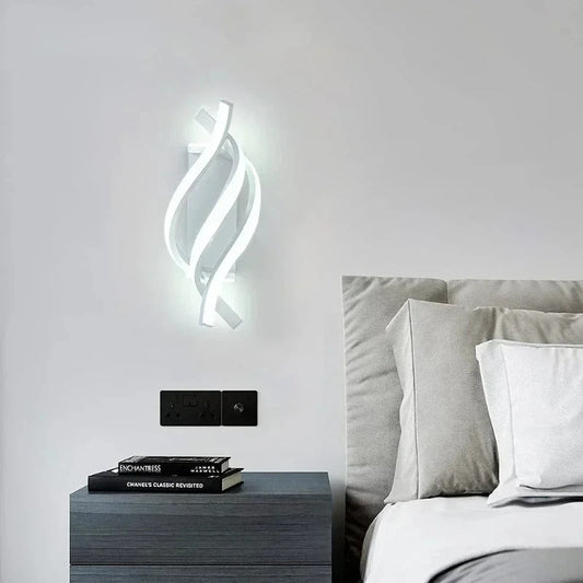 applique murale spirale blanche