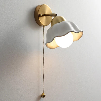 applique murale ceramique blanche or design
