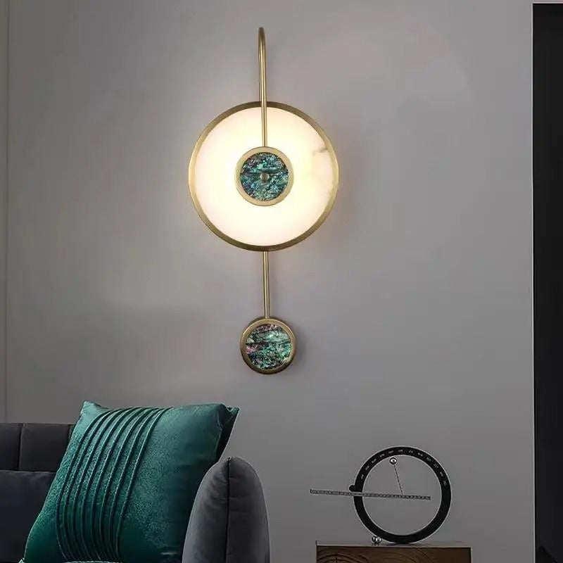 applique murale horloge salon design