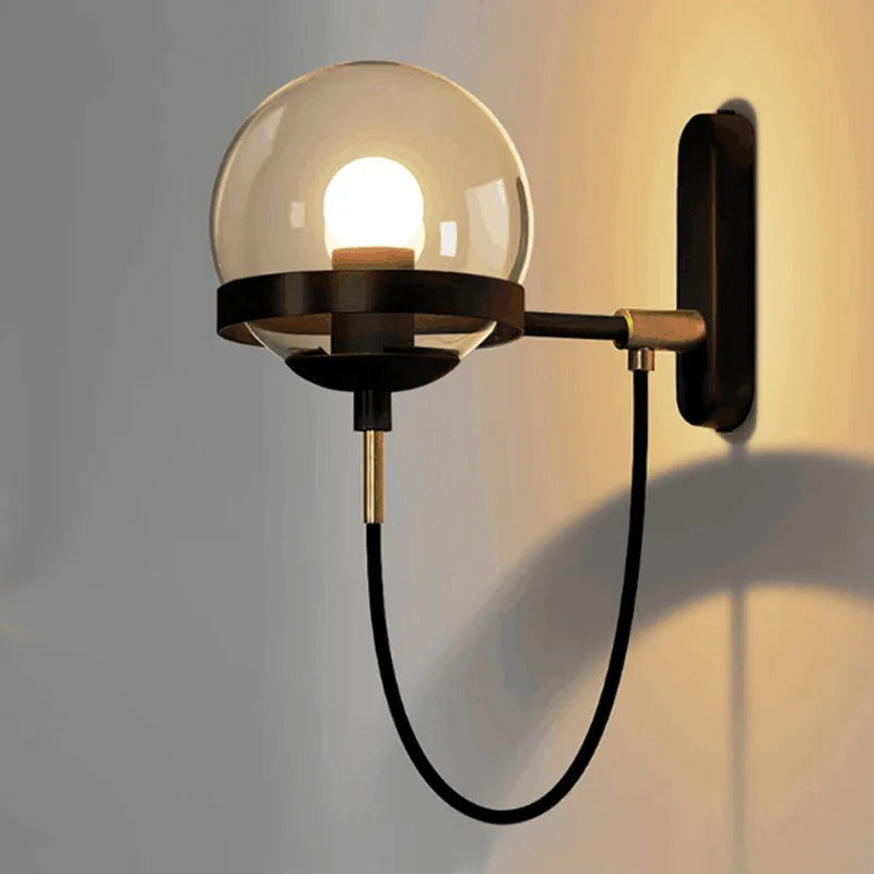 Applique murale rotative noir