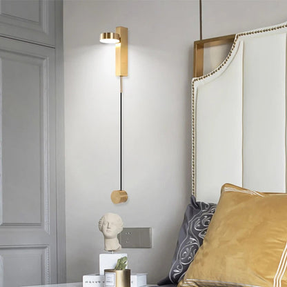 applique Murale barre led dorée chambre moderne