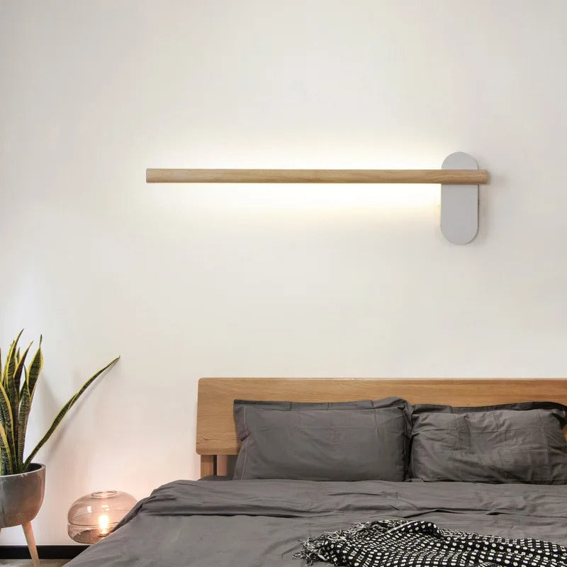 applique murale chambre bois blanc