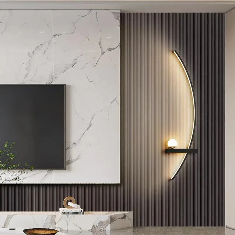 applique murale noir chambre moderne