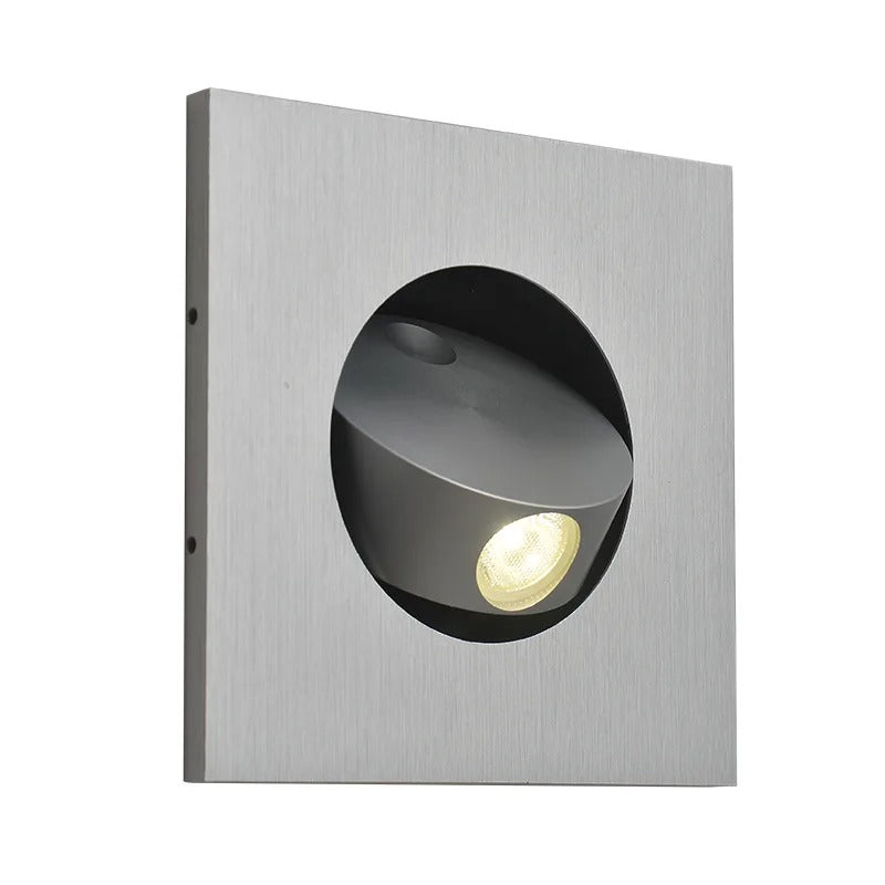 applique murale encastrable argent