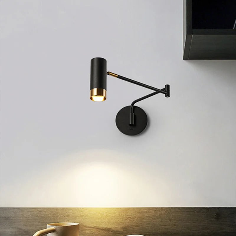 applique murale extensible noire