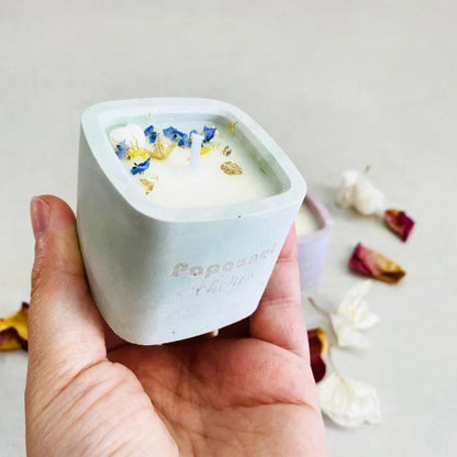 Mini bougie personnalisable – Cire de soja & fleurs séchées