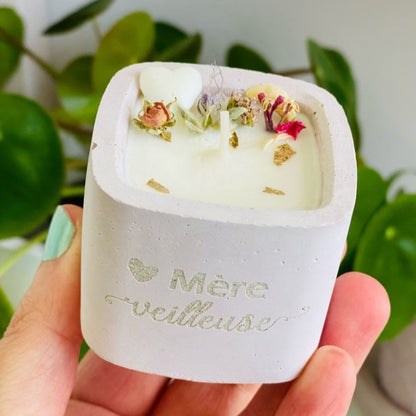 Mini bougie personnalisable – Cire de soja & fleurs séchées