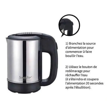 Mini bouilloire électrique 0,5 litre sans fil